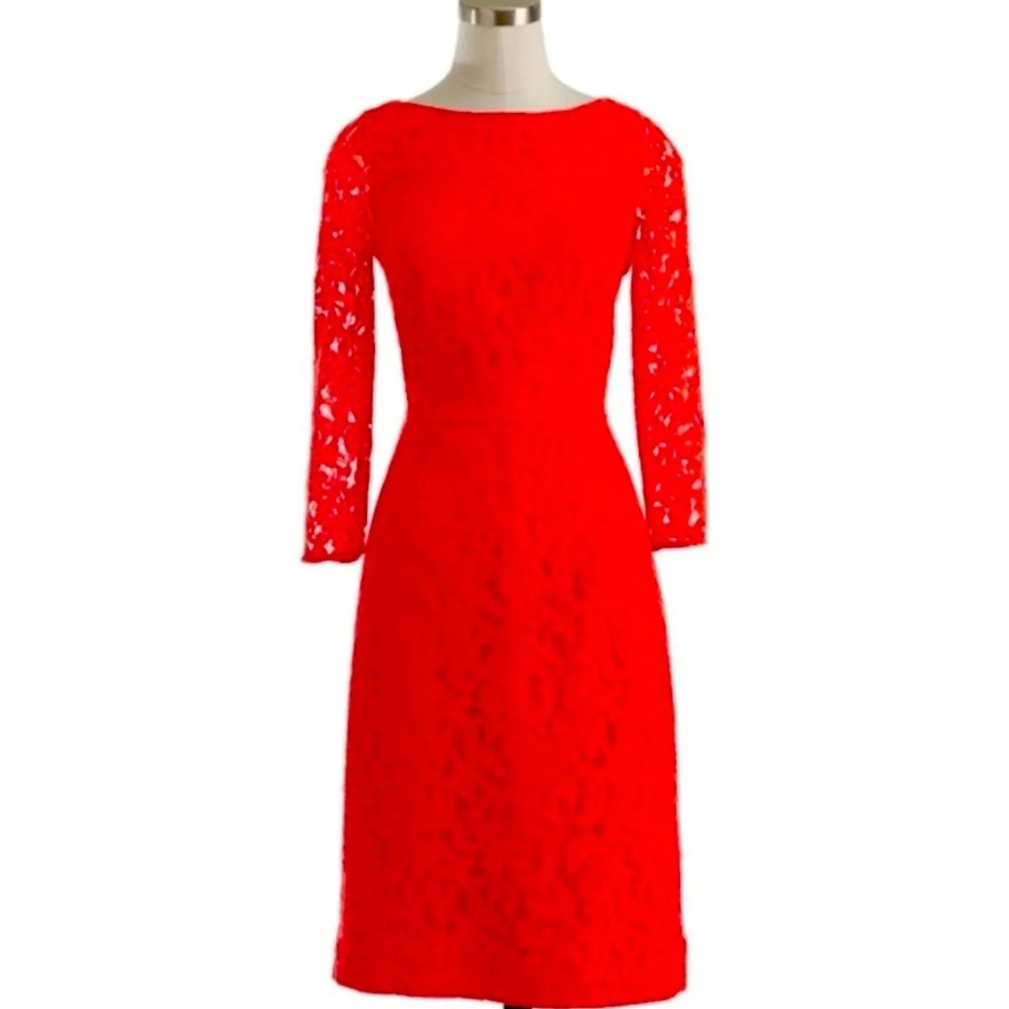 J. Crew Cocktail Dress 10 Semi Formal Retro Classic Party Valentine's Day Lace - Image 15
