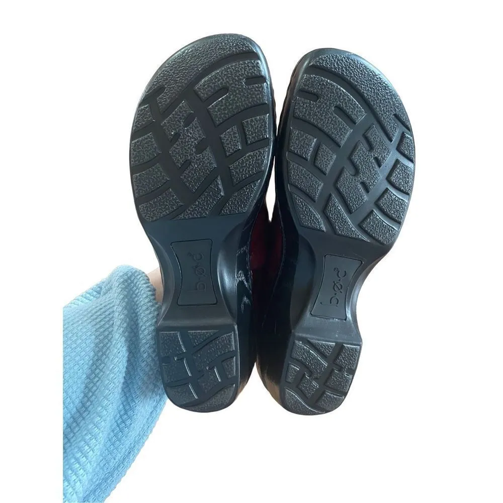 b.o.c Born Concept Red Patent Leather Clogs size 7.5 nursing medical Red - Image 6