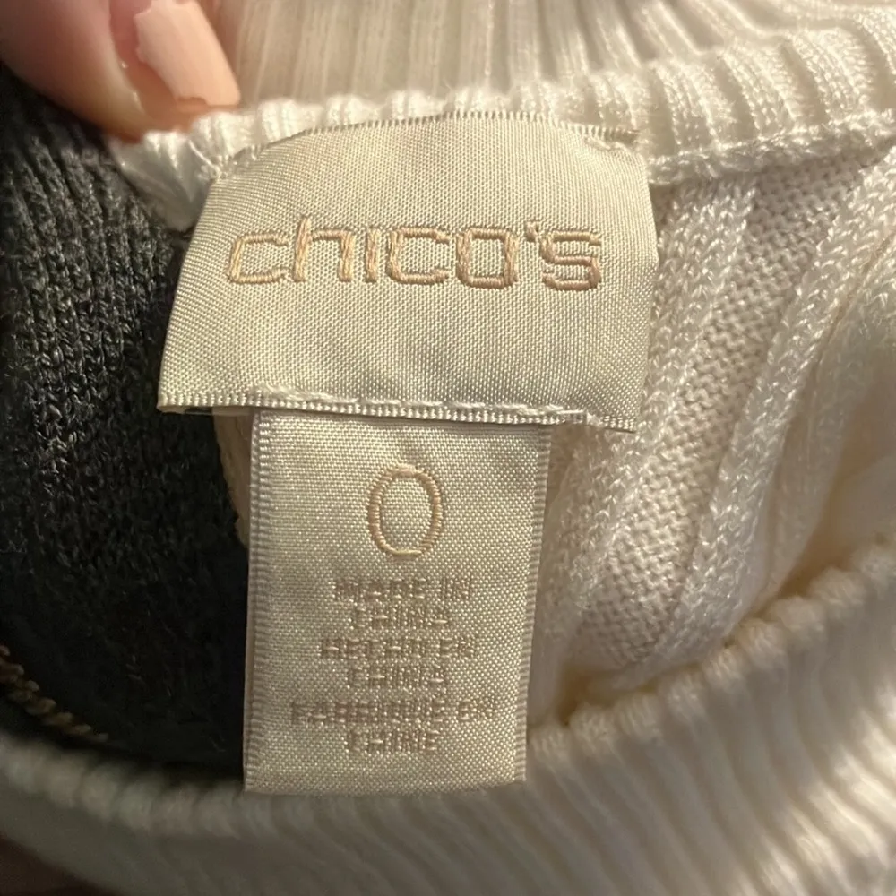 Chico’s Knit Cold Shoulder Sweater, Size 0 (Small) - Image 5