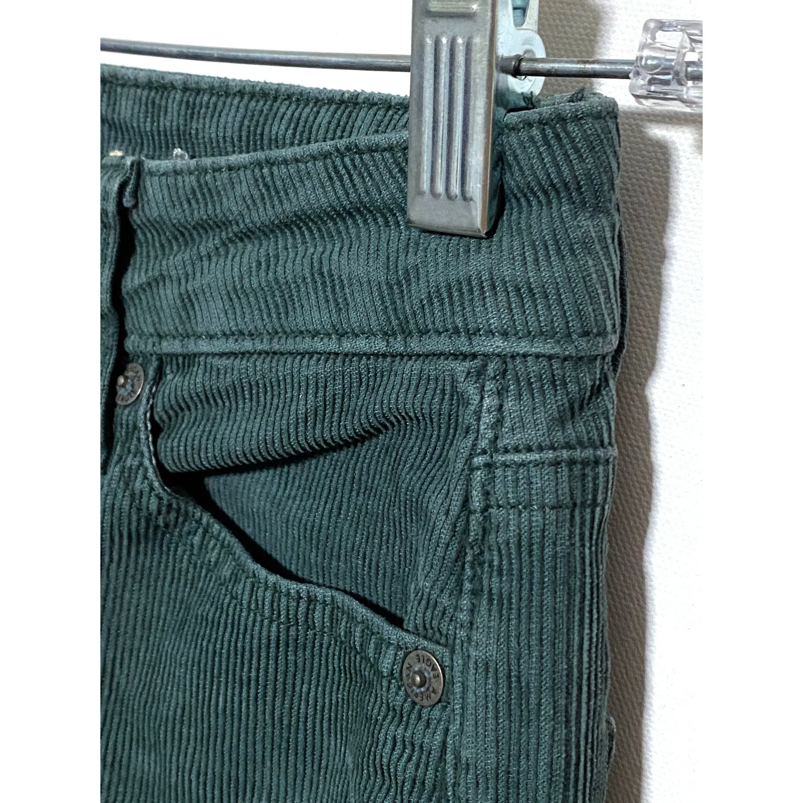 American Eagle Mom Straight Jeans Corduroy Womens 0 Classic Boho Hippie Autumn - Image 4