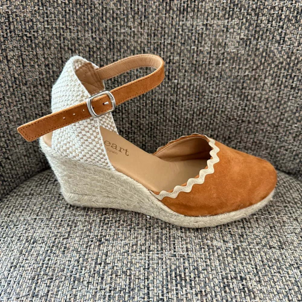 New! Paseart Espadrille Wedge EU Size 40/US Size‎ 9.5 Tan - Image 8