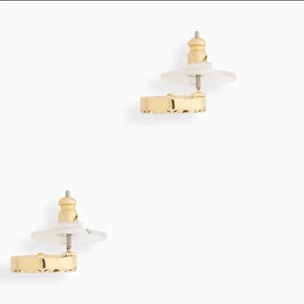 Kate Spade Gold Spade Logo Stud Earrings • Pavé Crystal Round Studs • NWT - Image 7