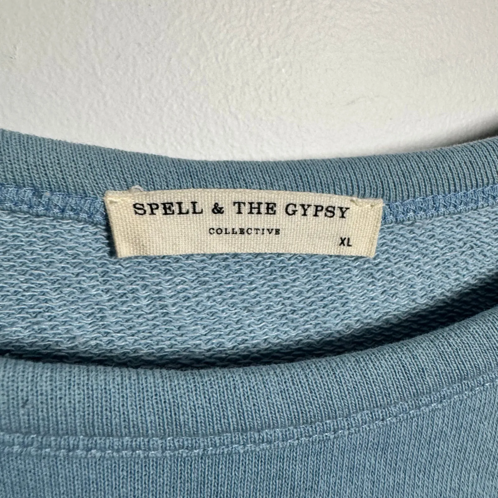 Spell And The Gypsy Cool Blue Baby Sloppy Joe Sweater Women Cornflower Blue XL - Image 5