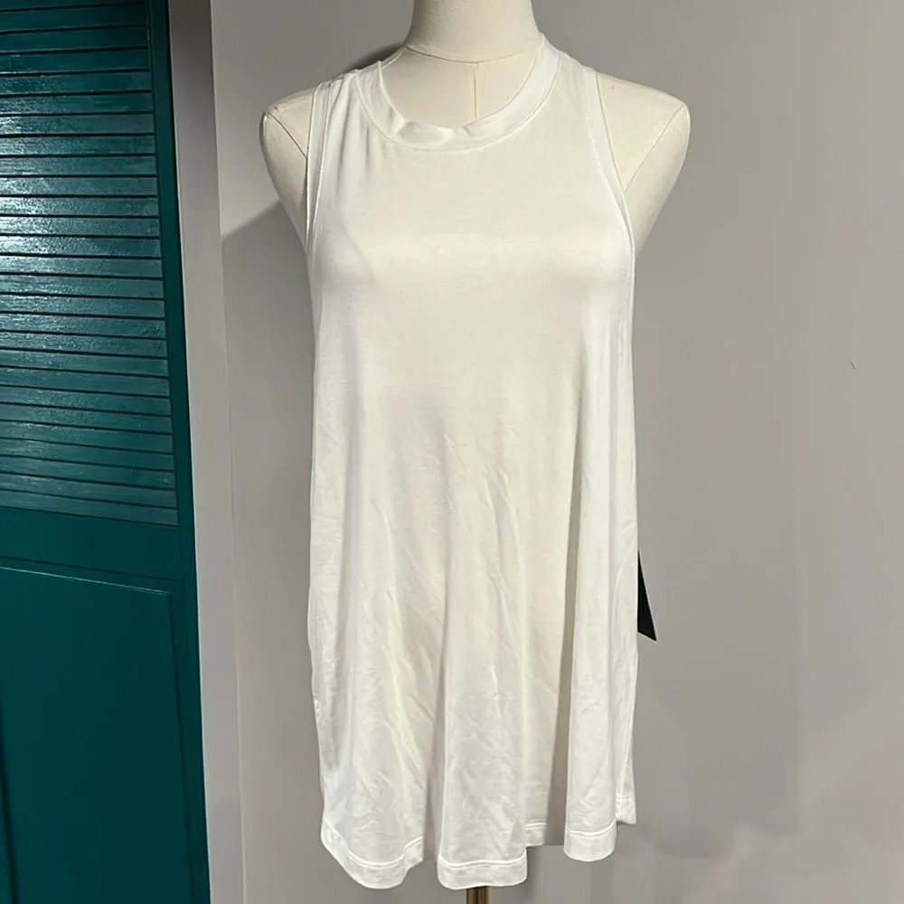 MONO B NWT raw edge flow tank white small - Image 4