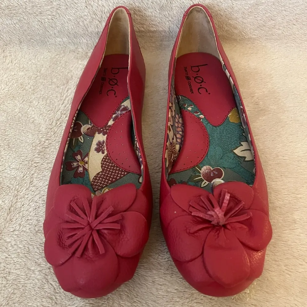 Born Concepts (BOC) Rounded Toe Ballet Flats With Flower Embellishment Pink Size 7 - Image 4