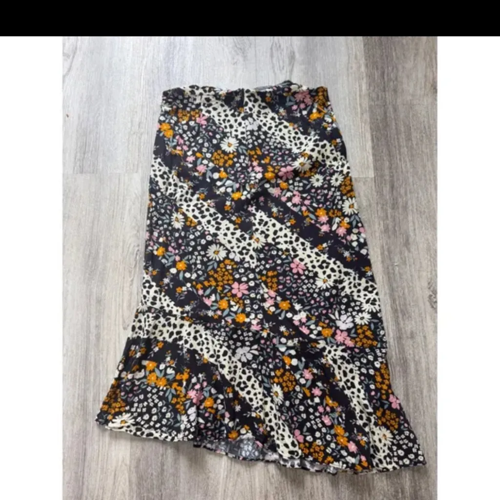 Others Follow Floral Maxi Skirt high slit cottagecore xs - Image 2