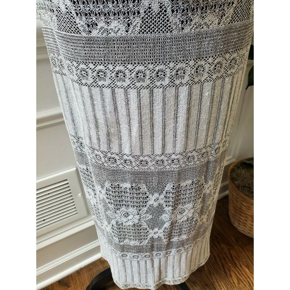 Vintage Veve Women's Gray 100% Acetate Jacket & Maxi Dress 2 Piece Suit Size 8 - Image 3