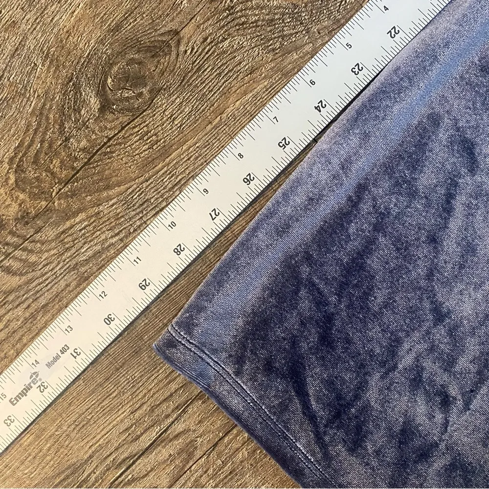 Old Navy Women Dress Size XXL Blue Velvet One Shoulder Fitted Mini Party Holiday - Image 3