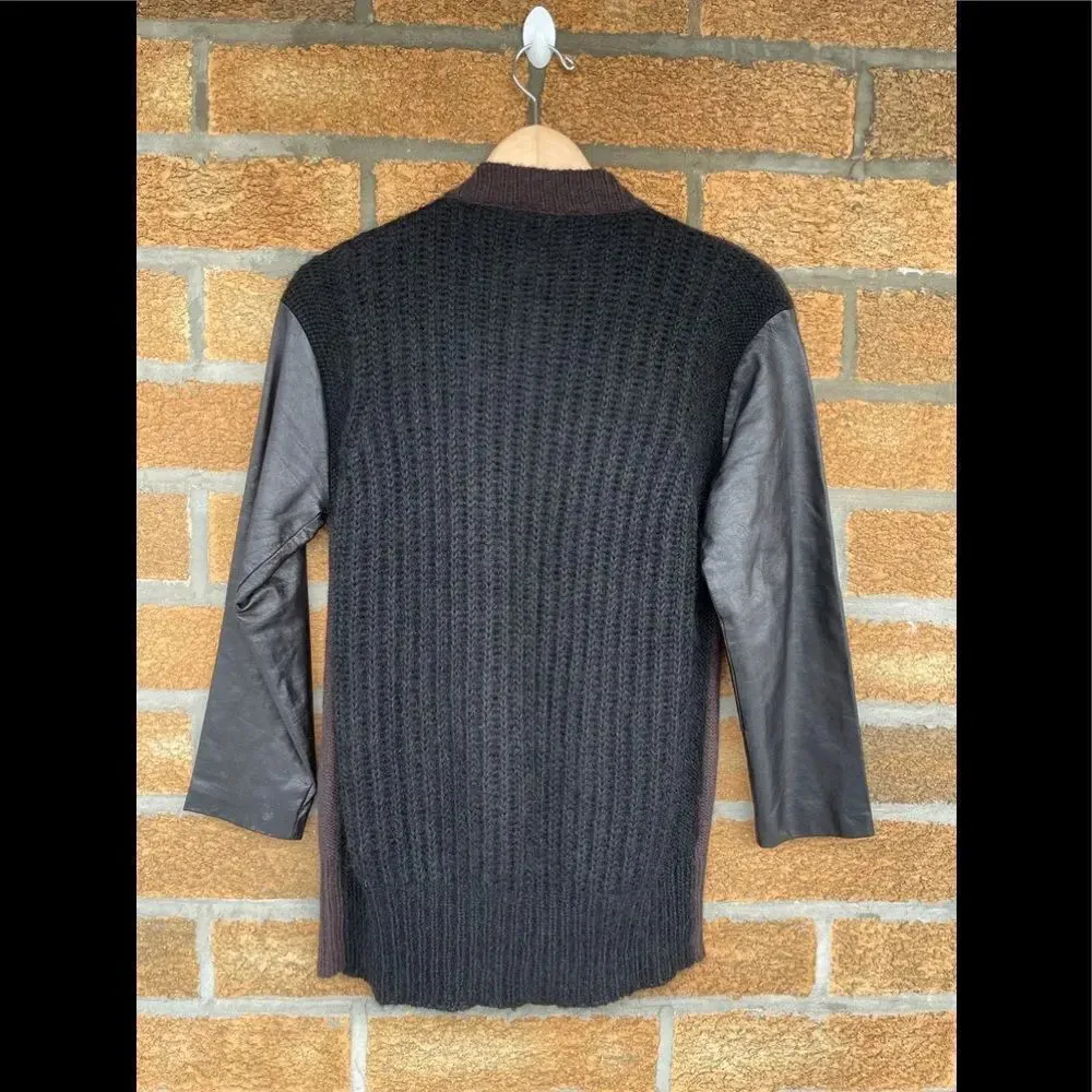 Malene Birger mohair/leather sweater Small Black - Image 7
