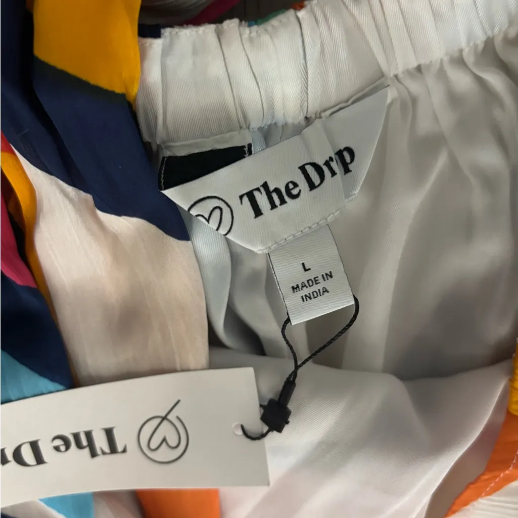 The Drop NWT Shanna Colorful Striped Maxi Dress Orange Size L - Image 4