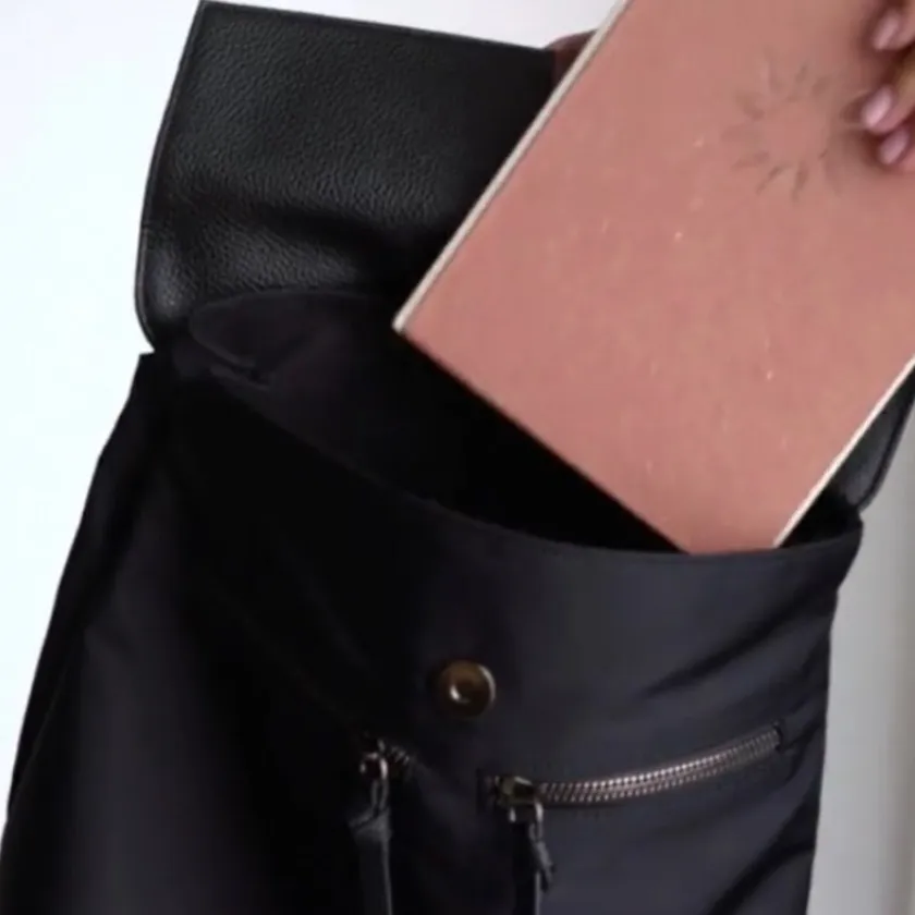 Botkier New York Black Nylon/Faux Leather Backpack - Image 10