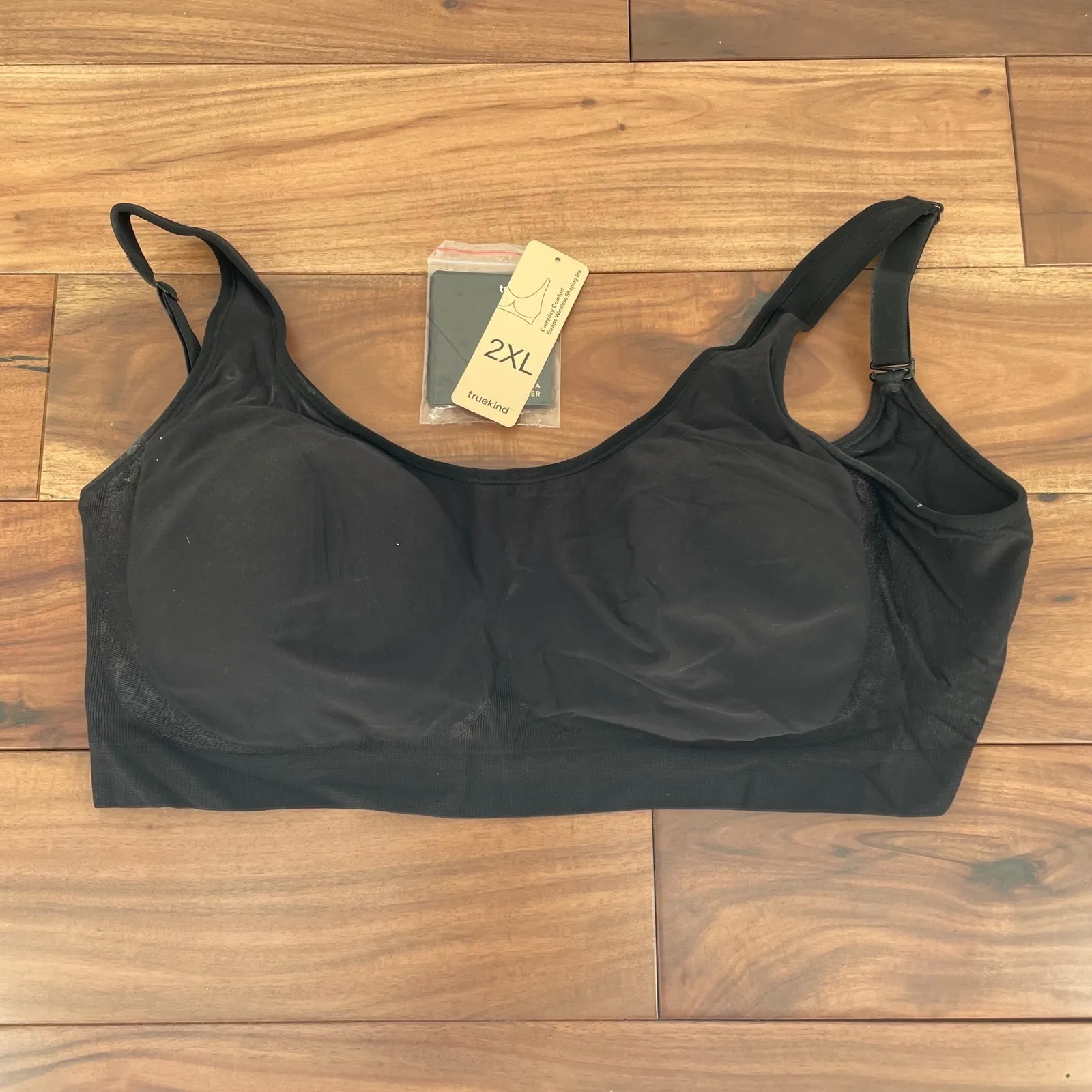Truekind Black Seamless Comfort Extended Wirefree Full Coverage Bra Size 2XL - Image 2