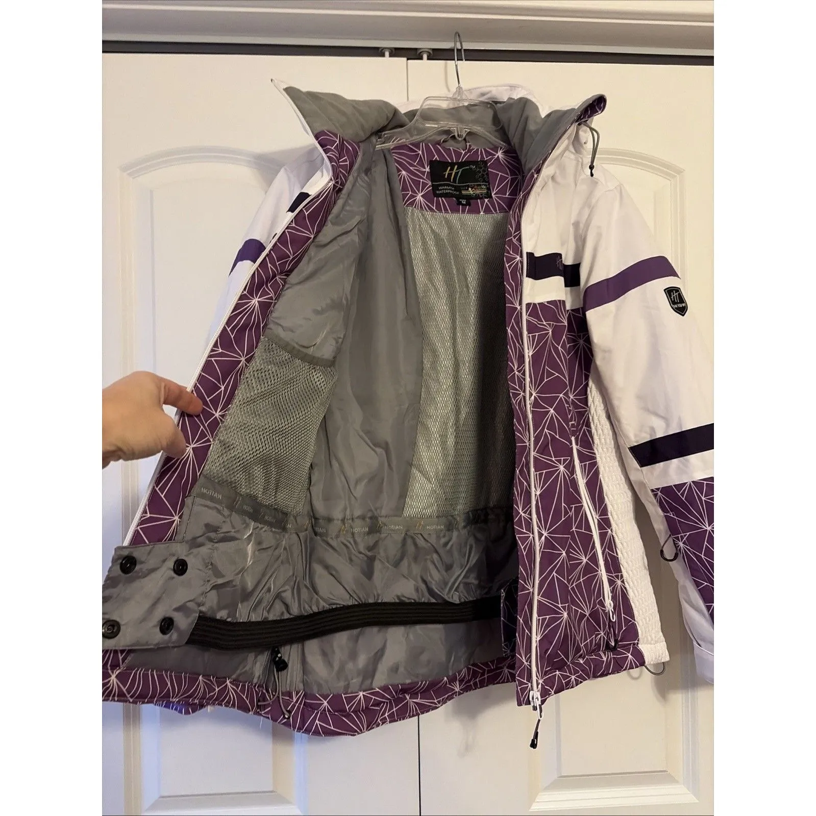 Hotian Women's Soft Shell Skiing Snowboarding Jacket size Medium Purple - Image 6