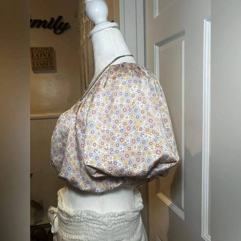 Zara Floral Print Balloon Sleeve  Crop Top Size Small 70’s style - Image 7