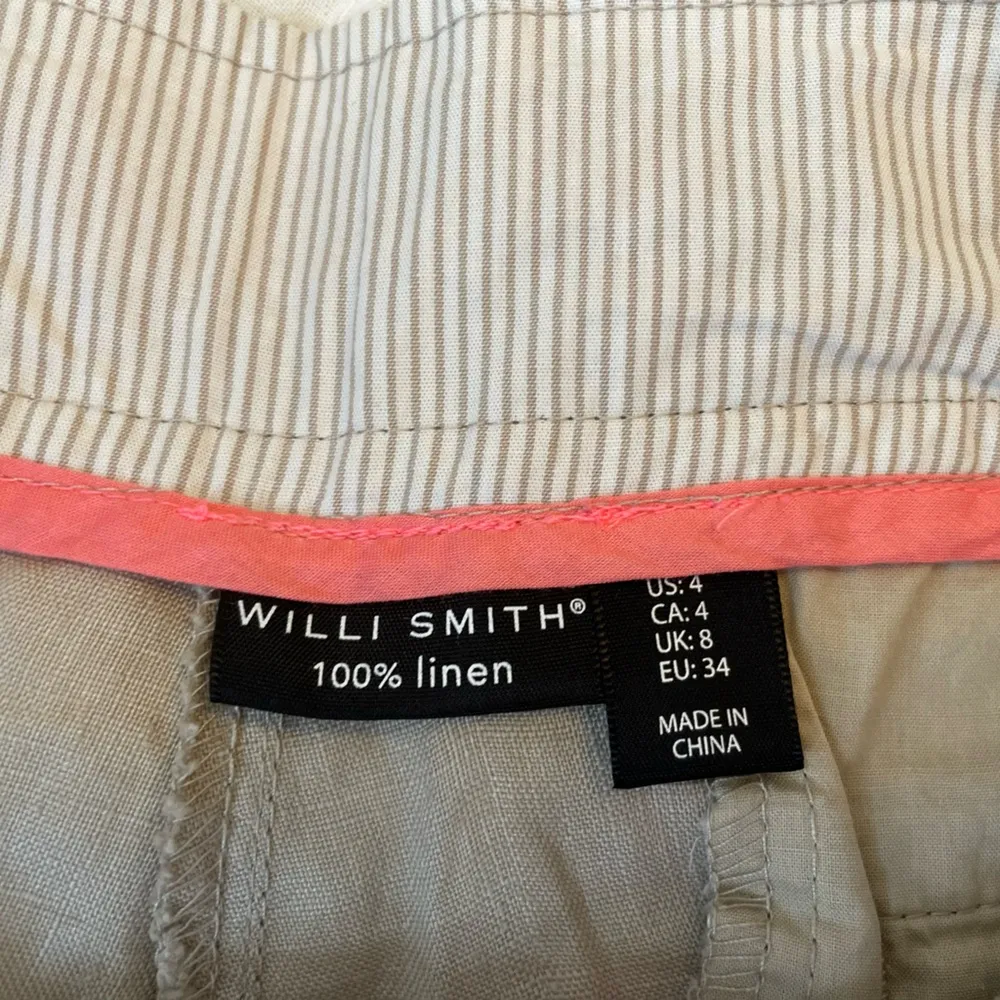 WILLI SMITH Linen Belted Waist Bermuda Walking Shorts Size 4 Oatmeal Beige NWT - Image 5