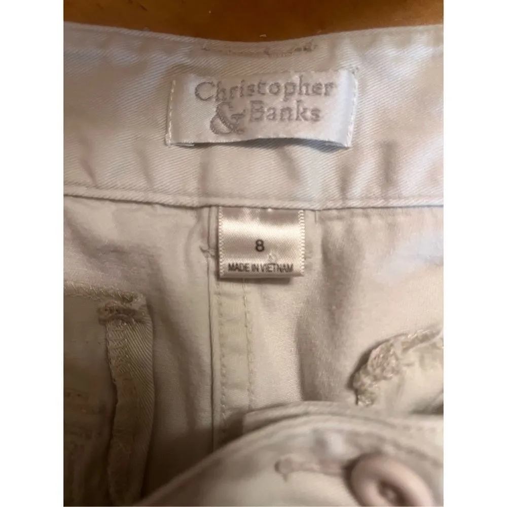 Christopher & Banks  Women's Size 8 Bermuda Shorts Khaki (1215) - Image 3