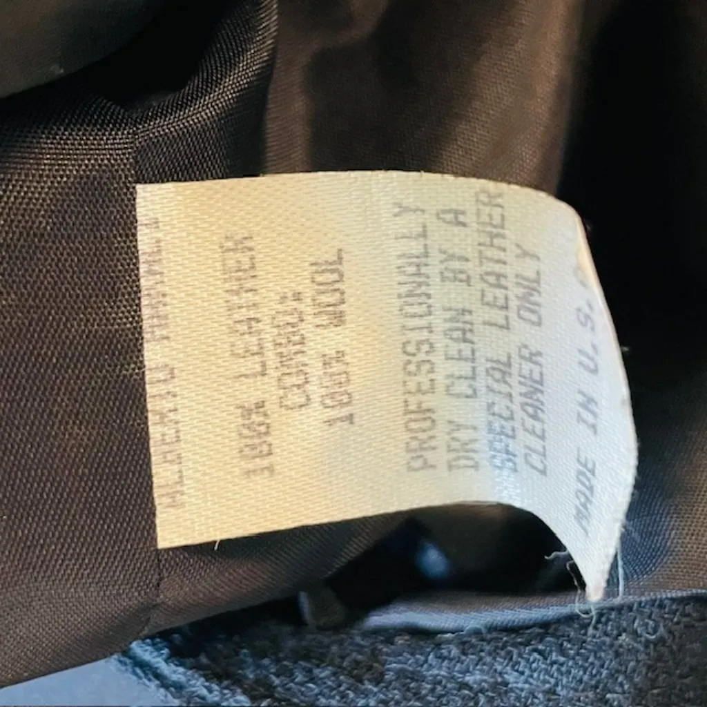 Vintage Alberto Makali Leather & Wool Vest Gold Rams Head Embellished 12 - Image 6