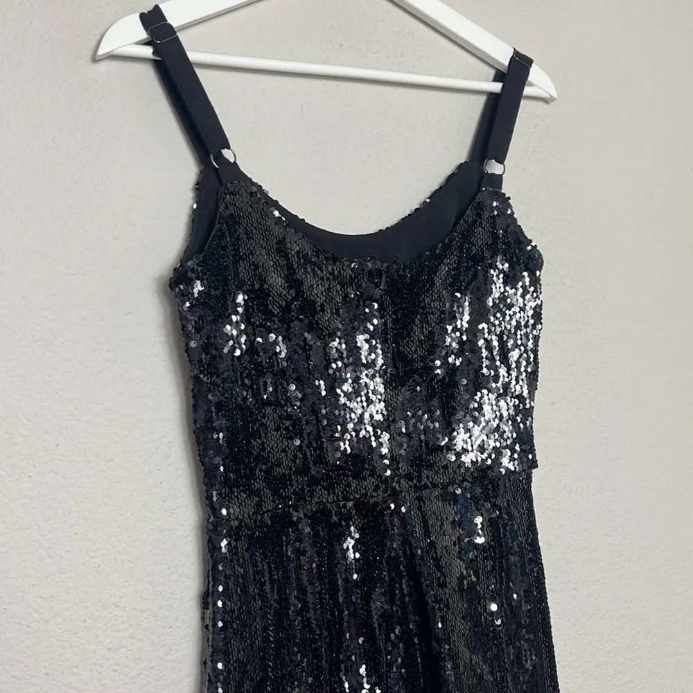 DRESS THE POPULATION Purl iridescent Sequin Cocktail Party Mini Dress - Image 6