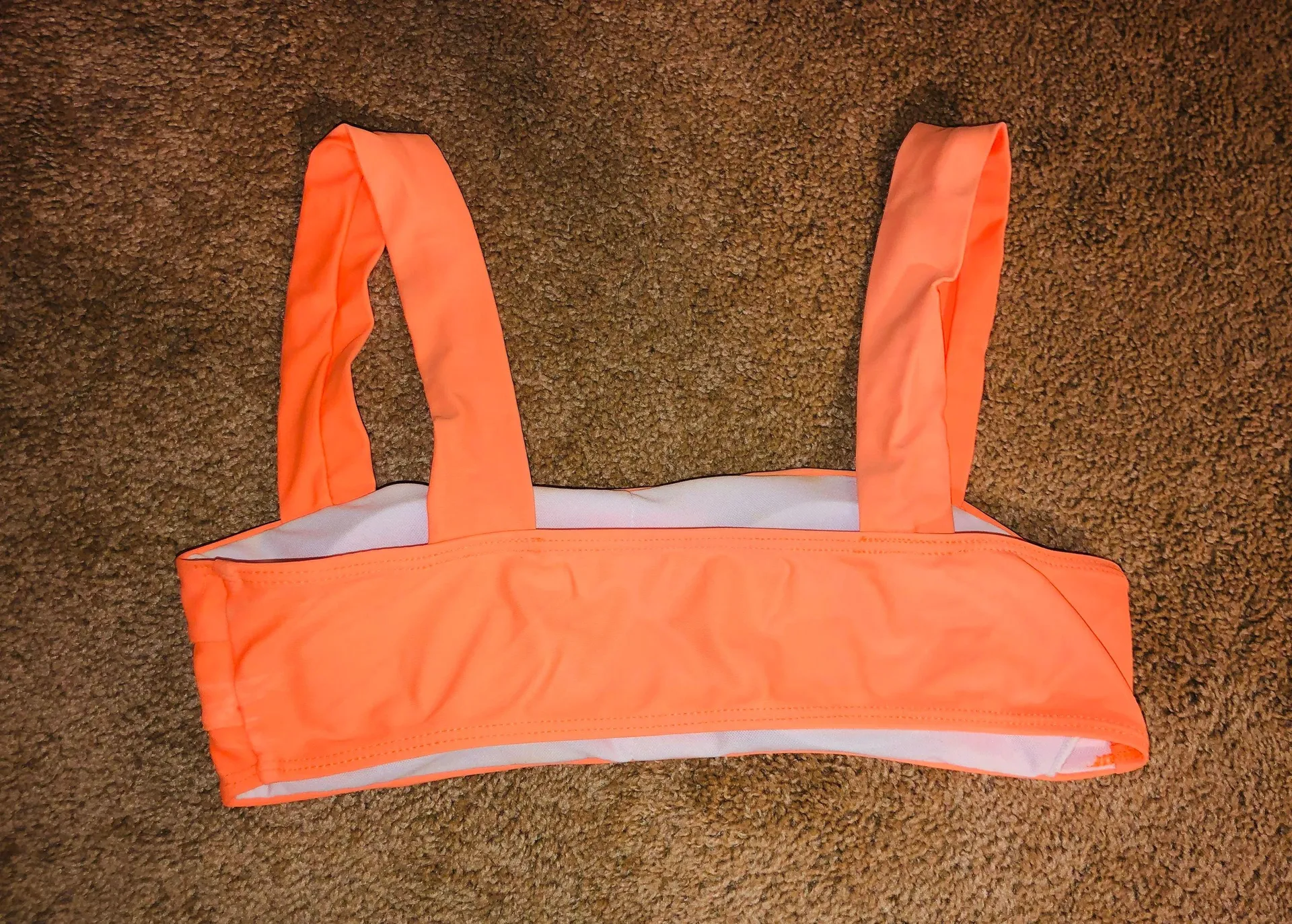 SheIn Neon Orange Bikini Top - Image 2