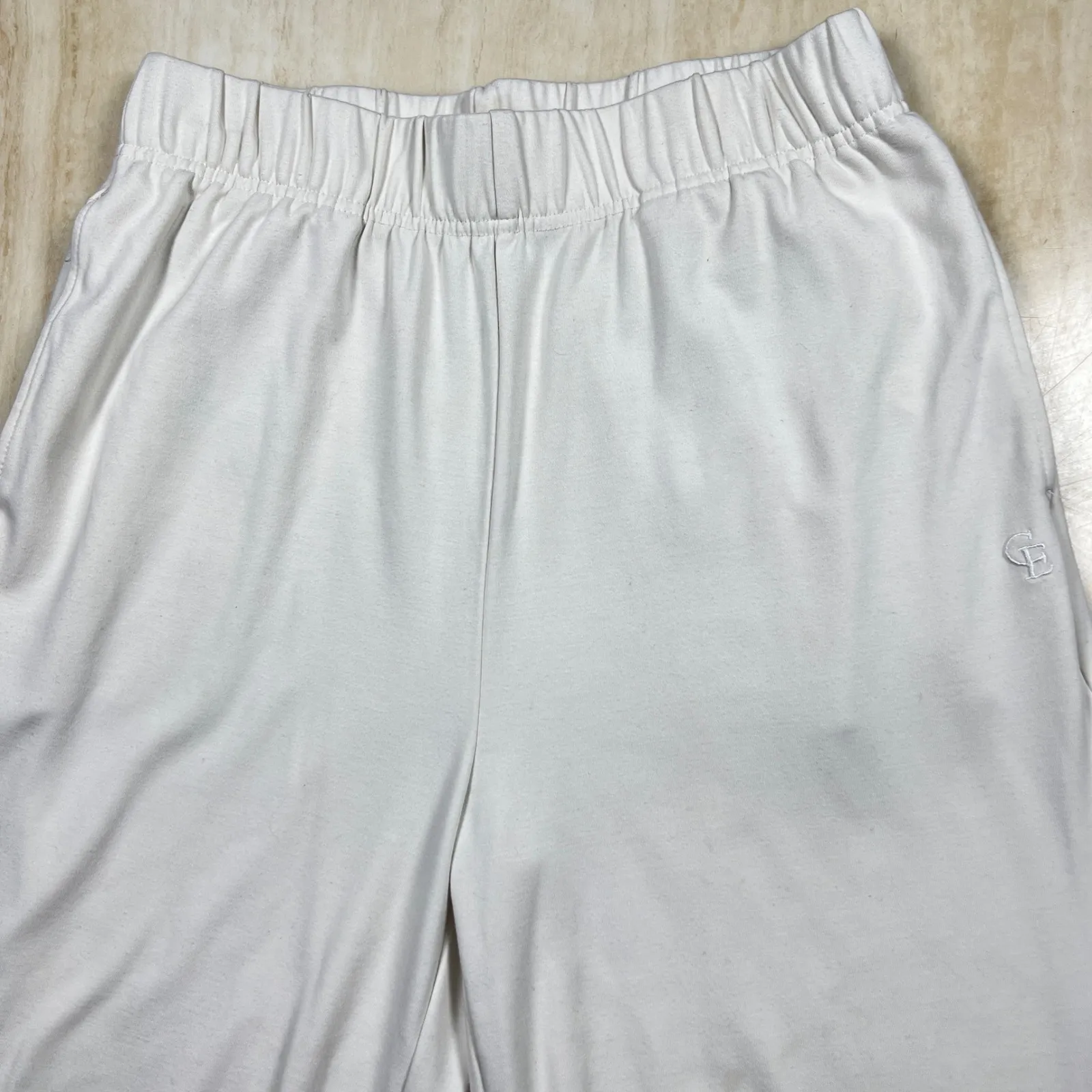 Cozy Earth Wide Leg Lounge Pants XS White Elastic Waist Comfy Flowy - Image 10