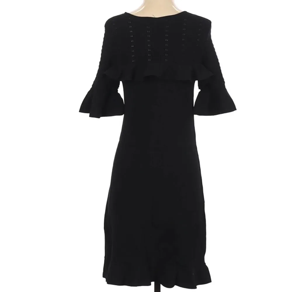 Ann Taylor Sweater dress with ruffle top, flare sleeves and flounce hem sz small - Image 41