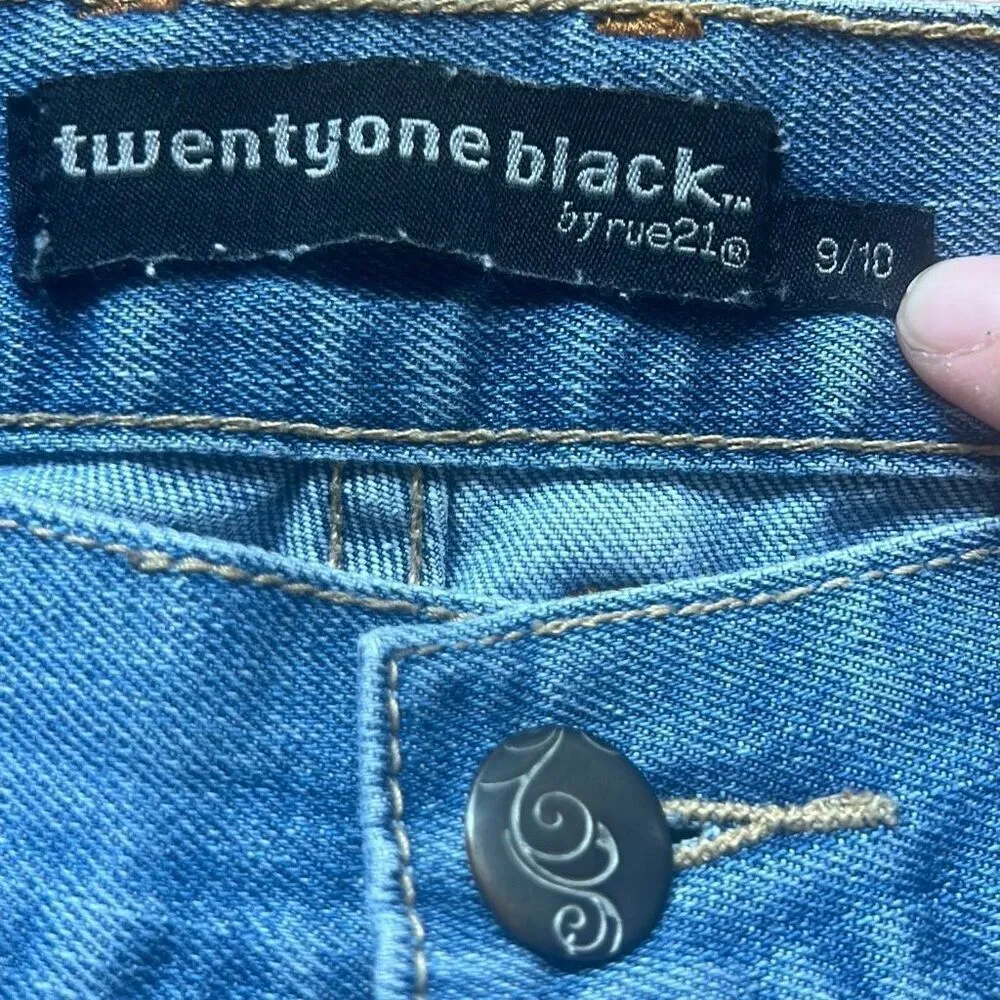 Twenty One  black distressed jeans‎ size 10 - Image 2