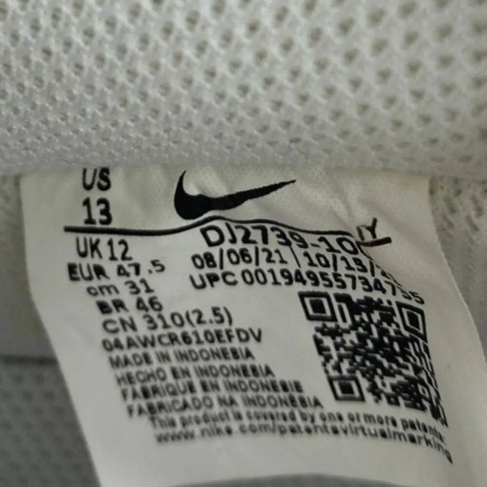 Nike Air Force 1 Men's White Leather Low Top Lace Up Athletic Sneakers Shoes 13 - Image 6