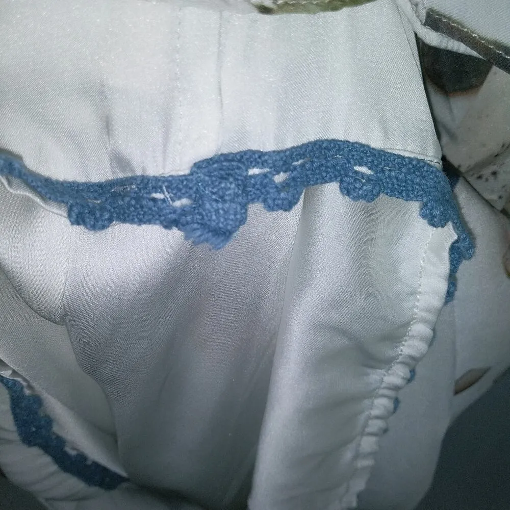 Anthropologie Meadow Rue Rock Gem Flowy Novelty Neutral Sleeveless Dress 4 - Image 5