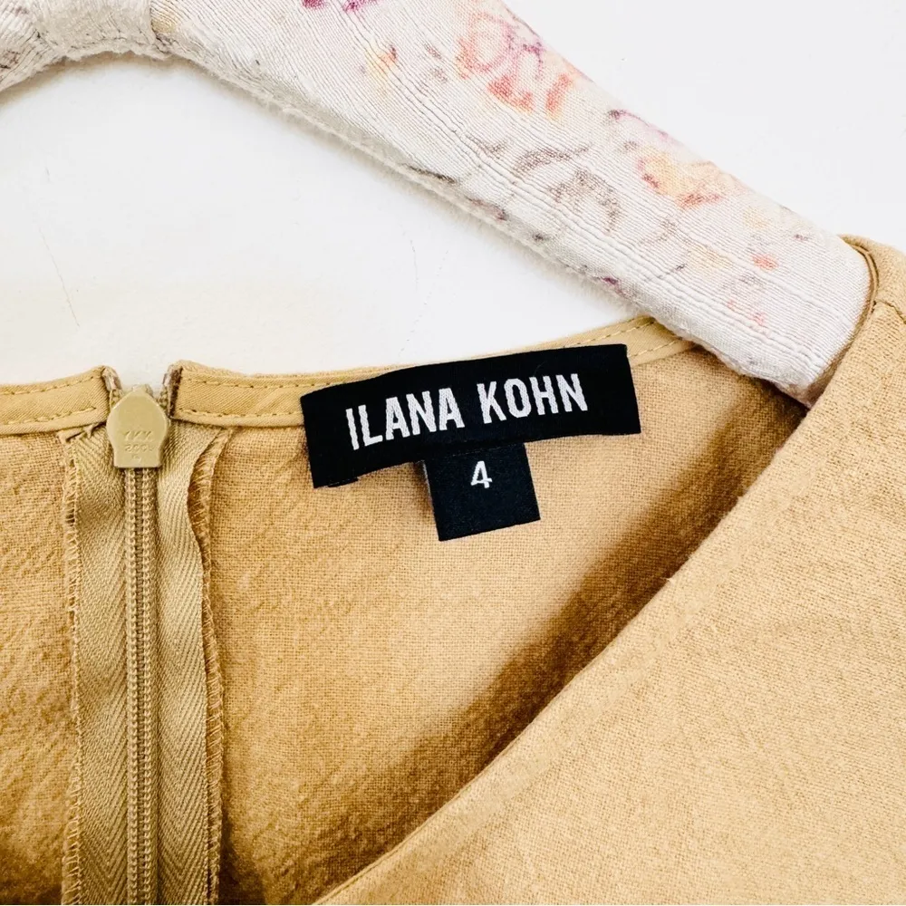 Ilana Kohn 100% cotton Tan Short Sleeve Romper Size 4 - Image 5