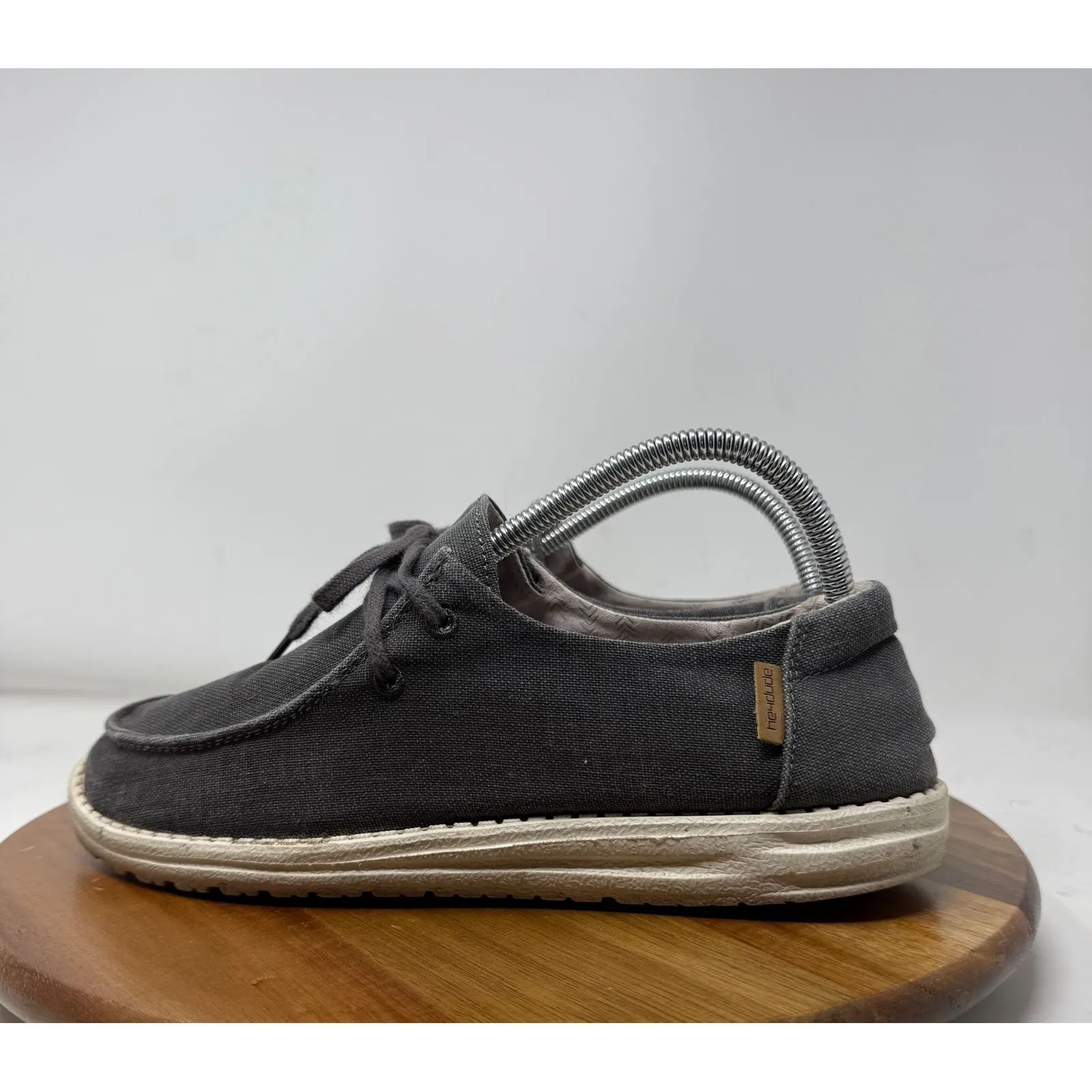 Hey Dude Wendy Chambray Off Black Slip On Loafer Shoes Size 9 Womens - Image 6