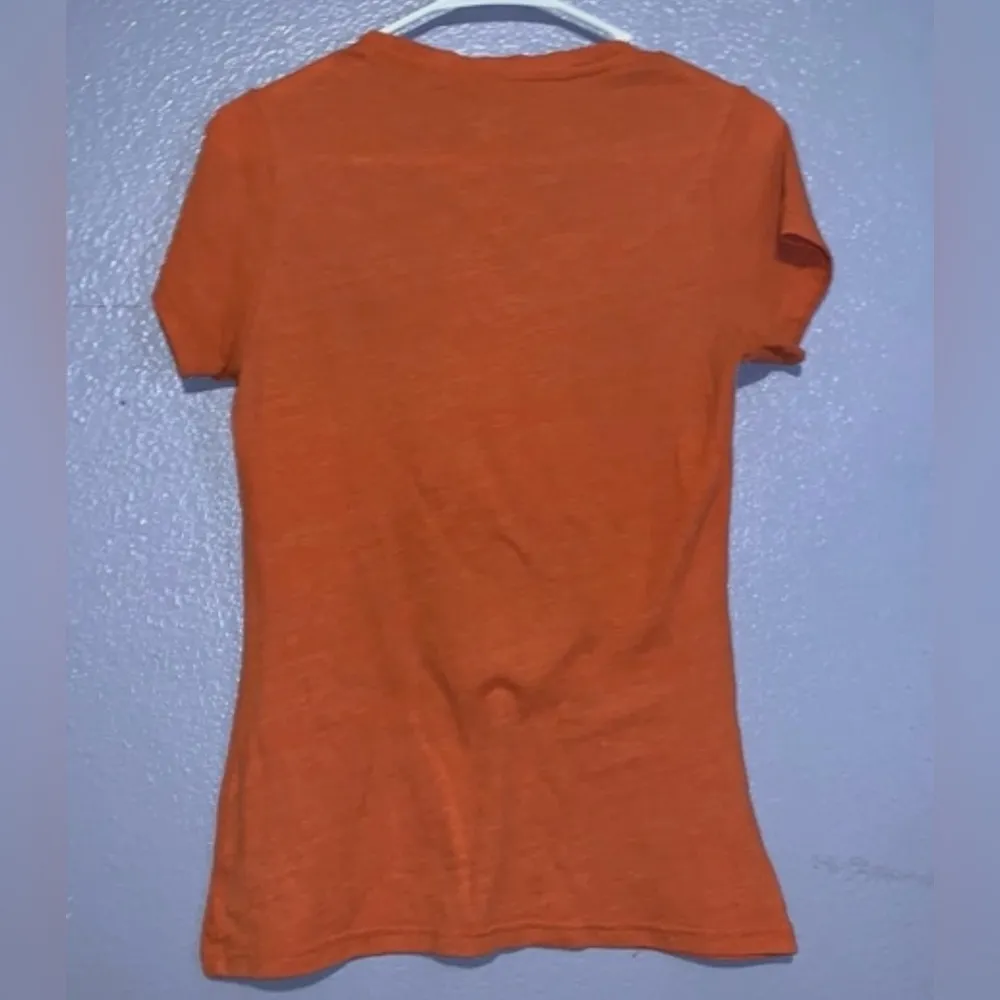Under Armour semi fitted heat gear orange athletic short sleeve shirt - Image 3