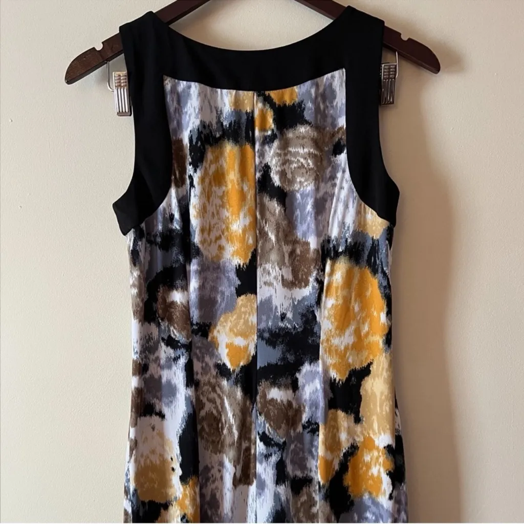 AB Studio Sleeveless Tank Dress Jersey Stretch Printed Size Medium - Image 6