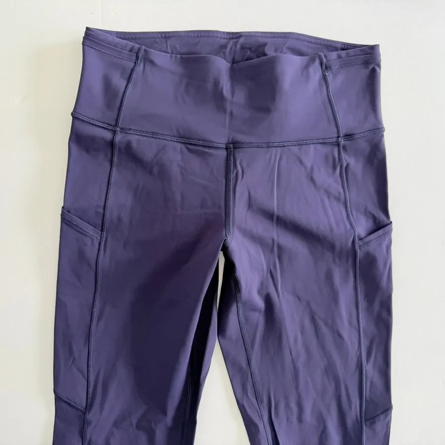 Fast & Free 7/8 Legging Size 8 Deep Phantom Purple Nulux High Rise Run Gym - Image 4