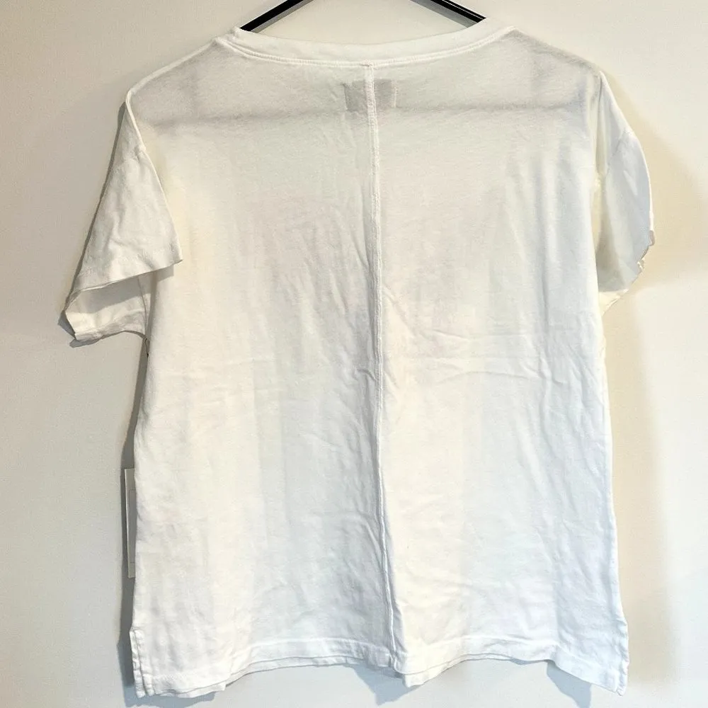NWT MATE the Label White Organic Cotton "Turista" Max Boxy Crew Shirt - S - Image 7