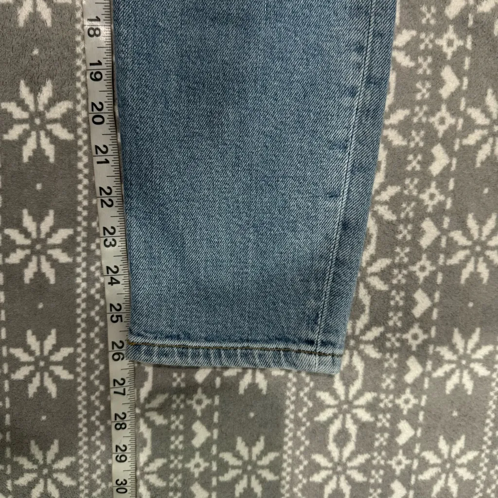 New RE/DONE 90s High-Rise Ankle Crop Jeans In Mid 90s Wash Button Fly Size 25 - Image 10