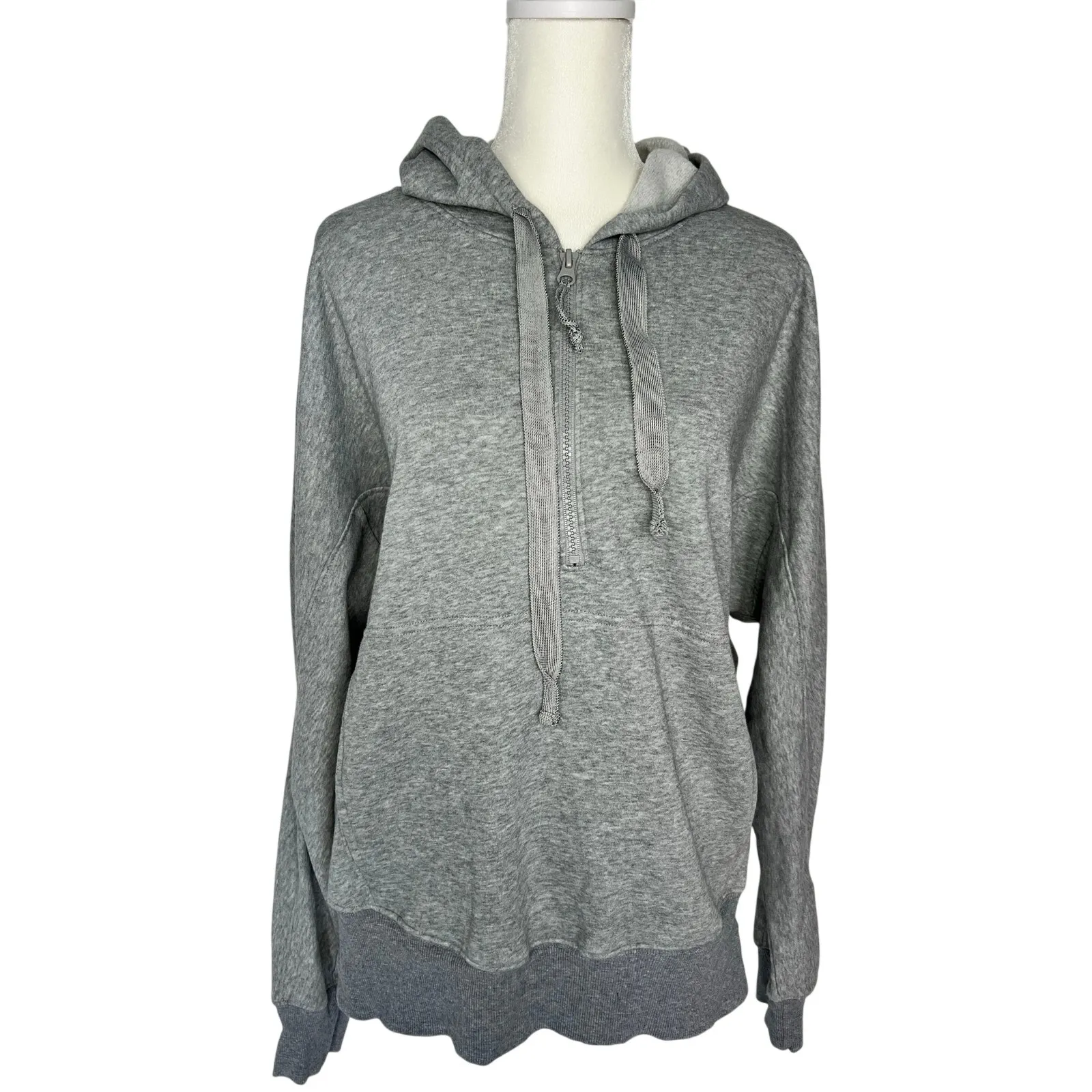 FP Free People Movement At Your Best Quarter Zip Hoodie Gray Medium - Image 3
