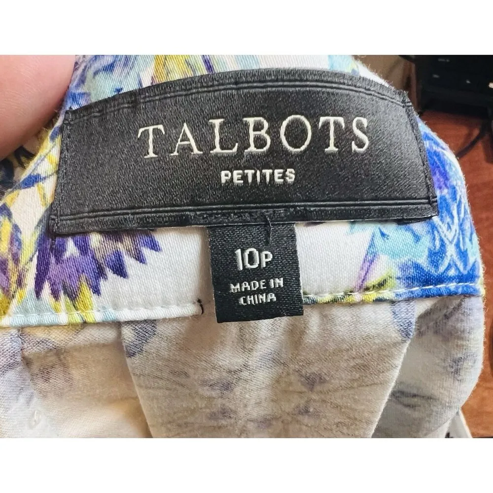 Talbots Women’s Pleated Floral Garden Party Knee Length Skirt Size 10 Petite - Image 4