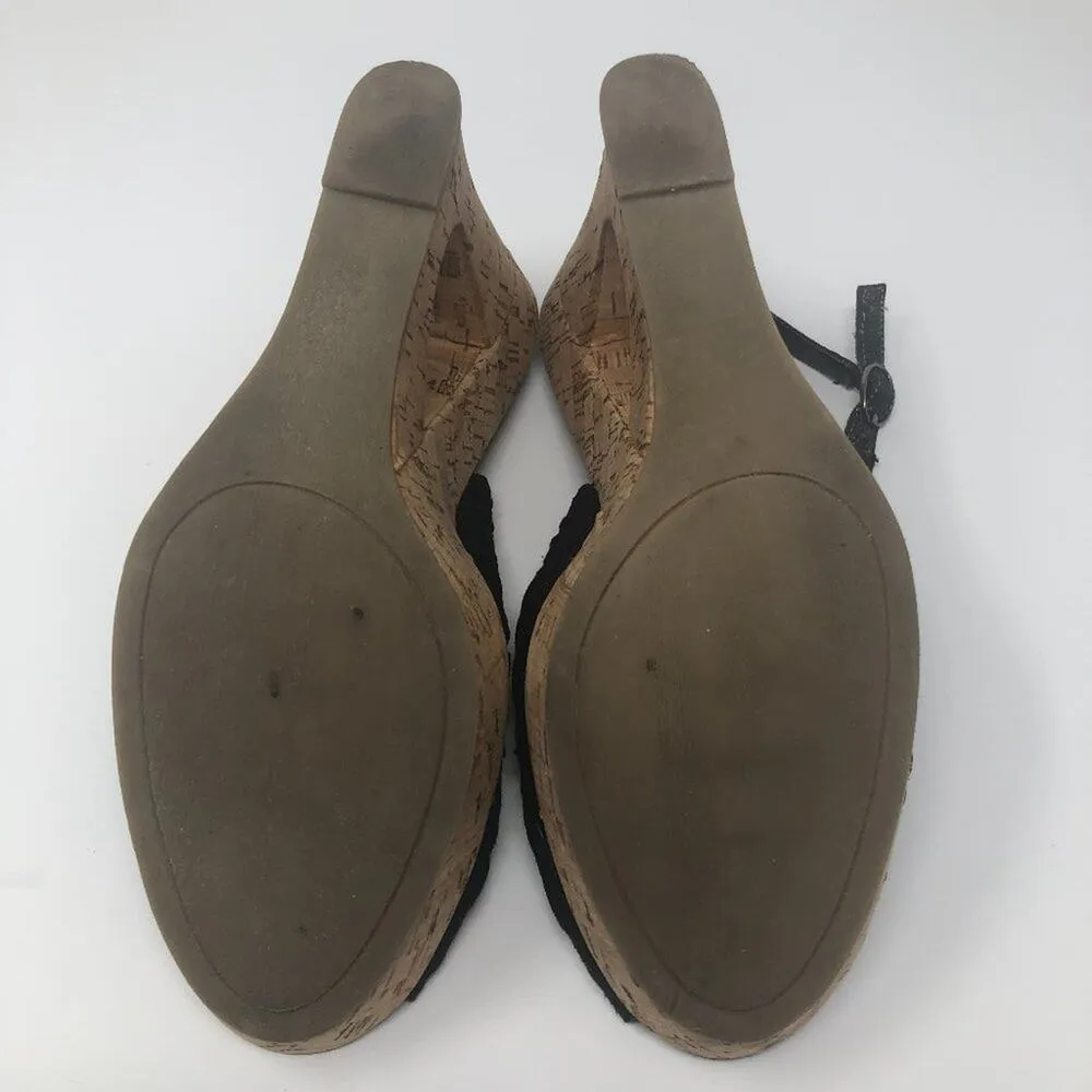 ZigiGirl Shandy Gold Cork Wedges Open Toe Sandals Size 8.5 - Image 11