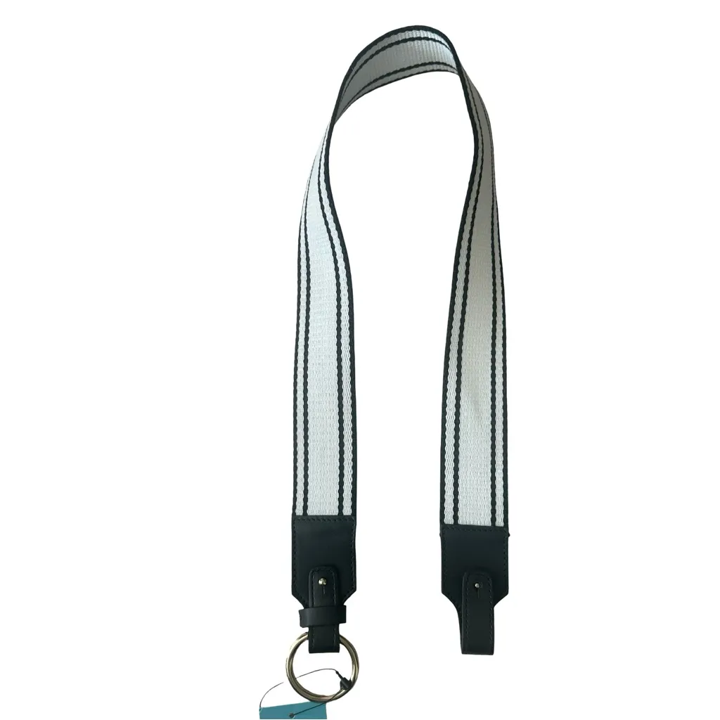 NWT Martina Mori Made in Italy Ivory/Black Canvas & Leather O - Image 6