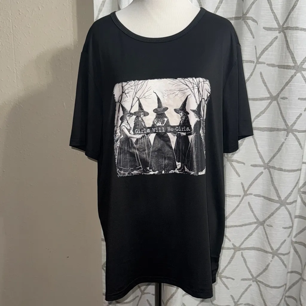 Girls will be girls Witchy Graphic tee XXL Black - Image 6