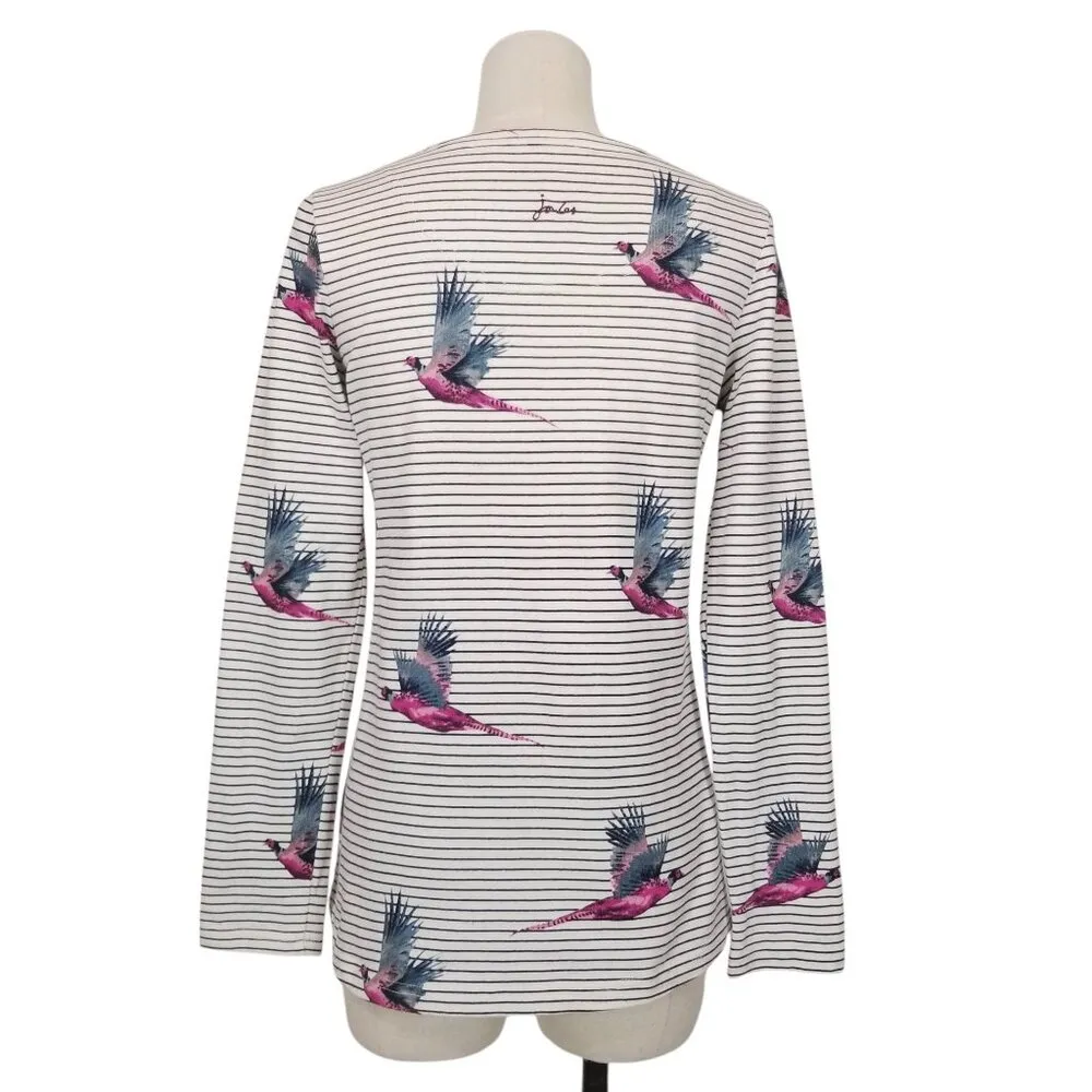 Joules Harbour Cotton Tee Pheasants Sz 4 White - Image 3