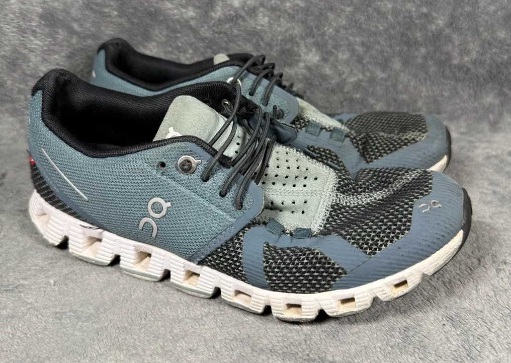 Women’s 7.5 On Running Cloud 2 Shoes Running Workout No Tie Tide Magnet Teal Blue - Image 1