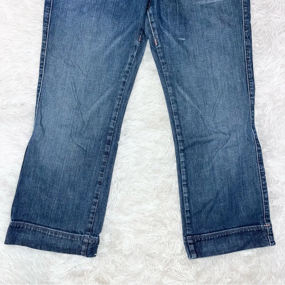 JAMES CURED by SEUN Low Rise Wide Leg Blue Denim Capri 30 - Image 3