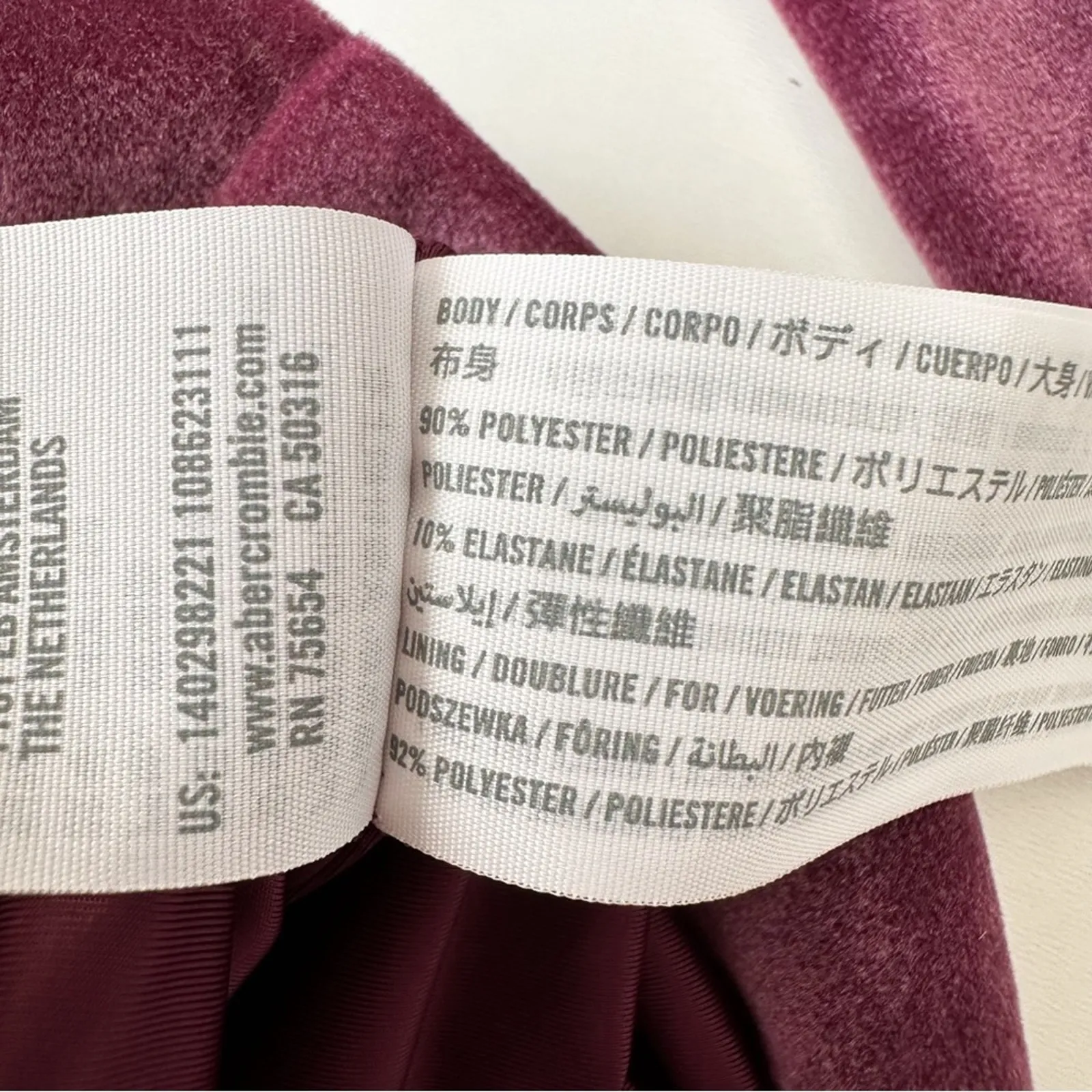 Abercrombie Velvet Corset Long Sleeve Top - Image 4