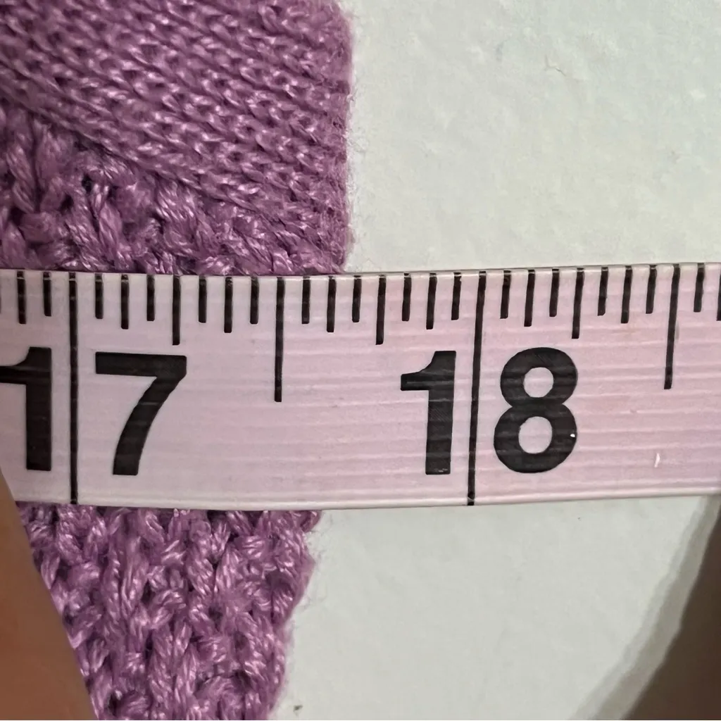 Ultra Flirt Crochet Knit‎ Tie Halter Neck Dress Junior Size XL Pink Purple Color - Image 6