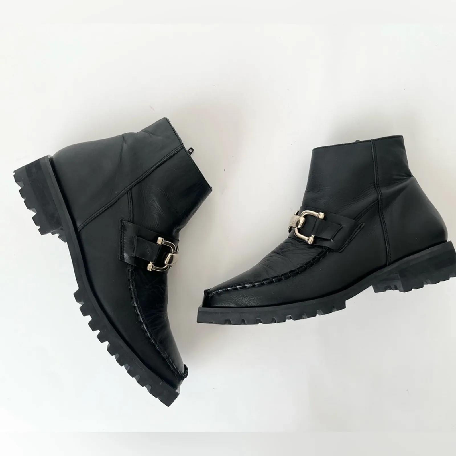 Alohas blaze leather ankle boots horse bit detail 39 US 8 - Image 6