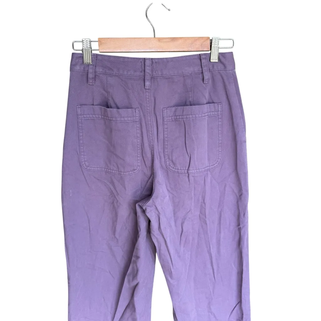Sunday Best x Aritzia - Purple Straight Leg Chic Cotton Pants Sz 2 - Image 5