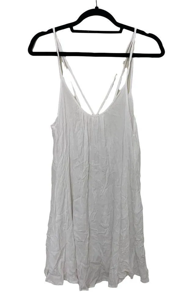 Roxy strappy white sun dress / swim cover-up size S - Image 14