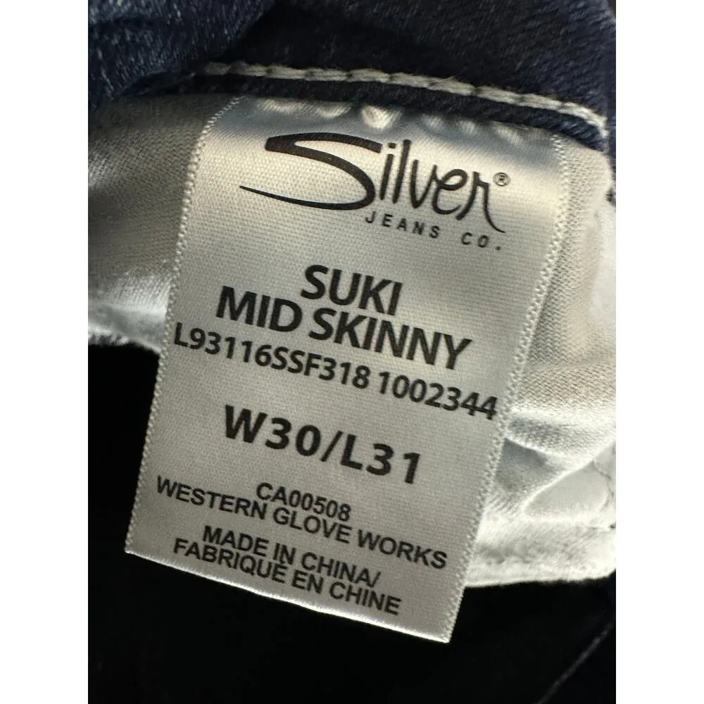 Silver Jeans Womens Bermuda Cut Off Shorts Size 30 Suki Stretch Skater - Image 6