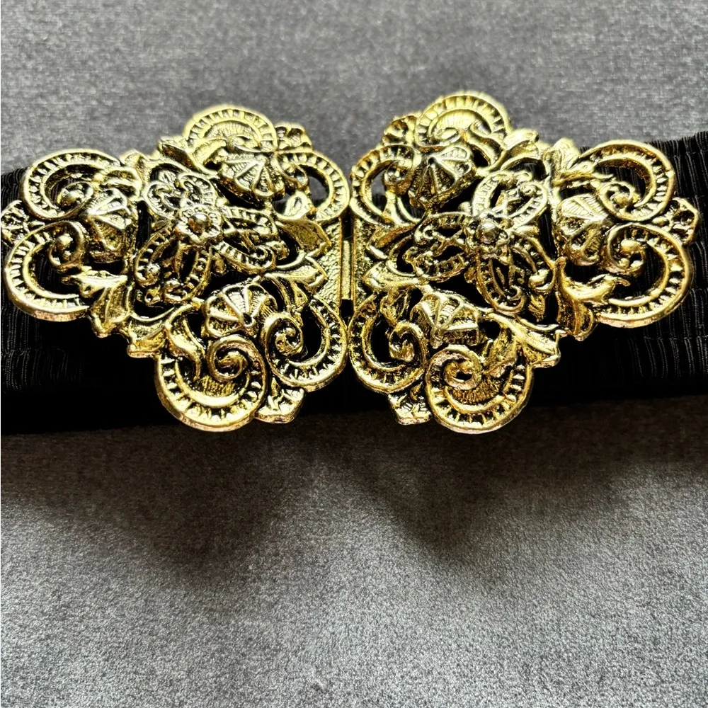 Blondie's Vintage Black and Glad Statement Stretch Belt - Image 3